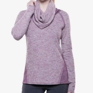 Kuhl Purple nova cowl neck pullover sweater